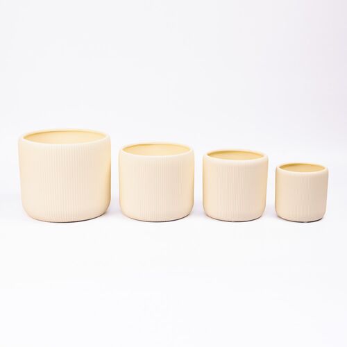 Ghiveci Ceramica Set 4 buc - Crem Mat (GR 23054)