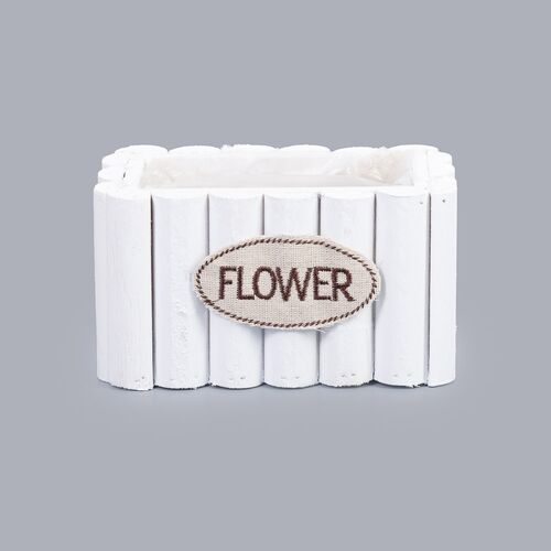 Cos pentru Flori Dreptunghiular Flower - Alb YD 2090