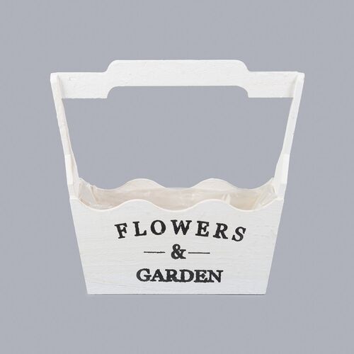 Cos pentru Flori Flowers & Garden din Lemn - Alb YD 8054