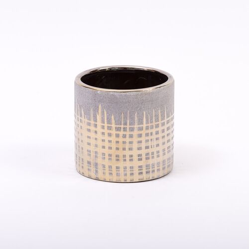 Vas Ceramica 11cm - Gri Auriu
